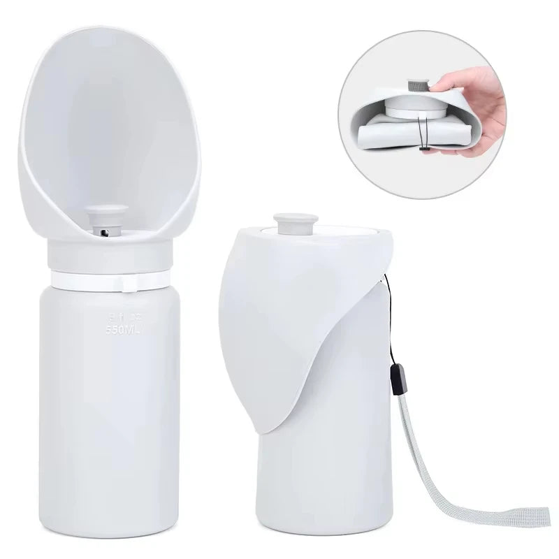 Stylish Small Portable Silicone Dog & Cat Water Bottle Outdoor Travel Auto-Charge Feature Plastic Pet Bottle for Dog Use