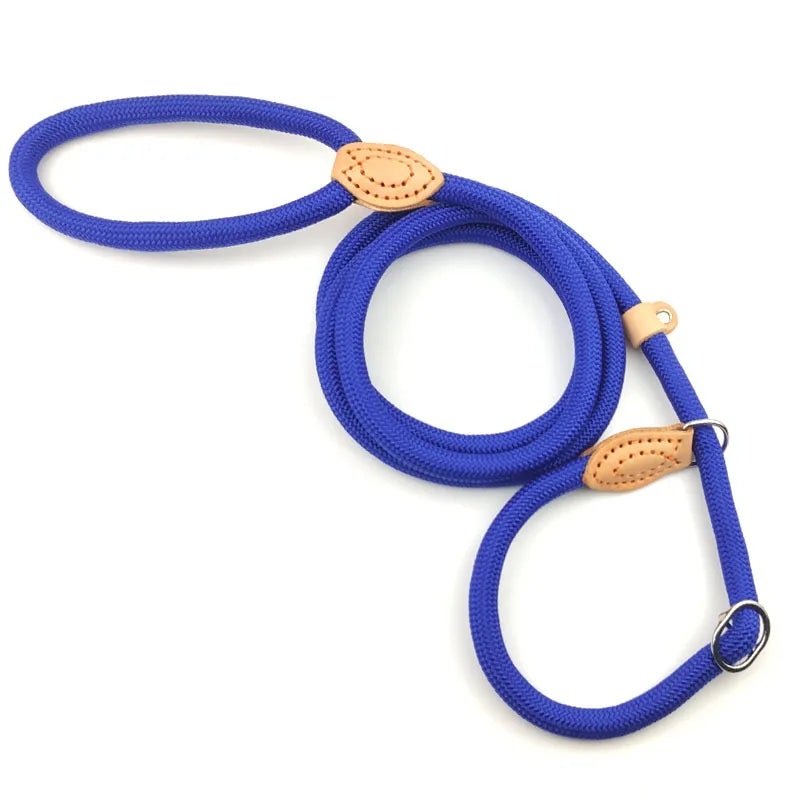 Dog Leash Slip Rope Lead Leash Heavy Duty Braided Rope Adjustable Loop Collar Training Leashes for Small Medium  Dogs