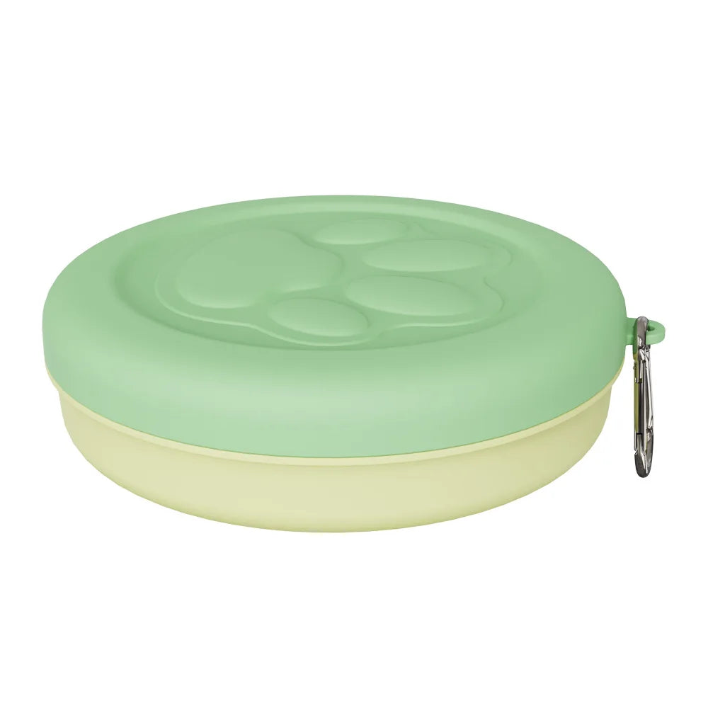 Portable Pet Bowl Set: Collapsible Outdoor Feeder with Snack Container for Dog & Cat Food on Hikes, Camping, and Travel