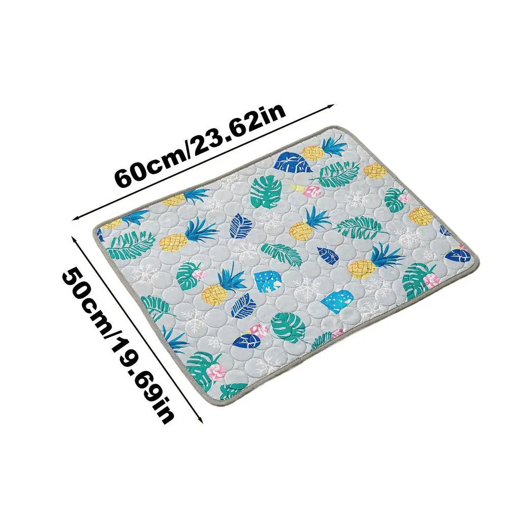 Pet Cooling Mat Cat Cooling Mat And Sleeping Pad For Pets Summer Cool Pads Blanket Washable Ice Silk Breathable Mat Pet supplies