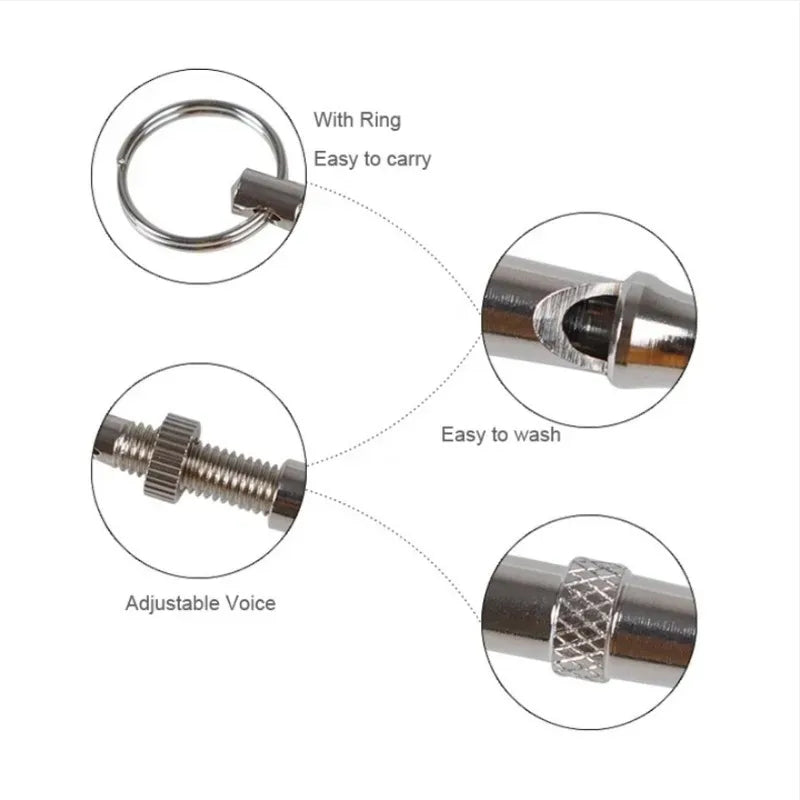 Ultrasonic Training Dog Training Whistle Stop Barking Device Flute Silent Whistle Control Tool Puppy Train Keychain Pet Supplies