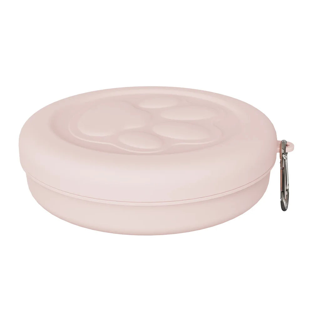 Portable Pet Bowl Set: Collapsible Outdoor Feeder with Snack Container for Dog & Cat Food on Hikes, Camping, and Travel