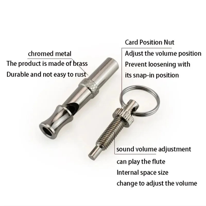 Ultrasonic Training Dog Training Whistle Stop Barking Device Flute Silent Whistle Control Tool Puppy Train Keychain Pet Supplies