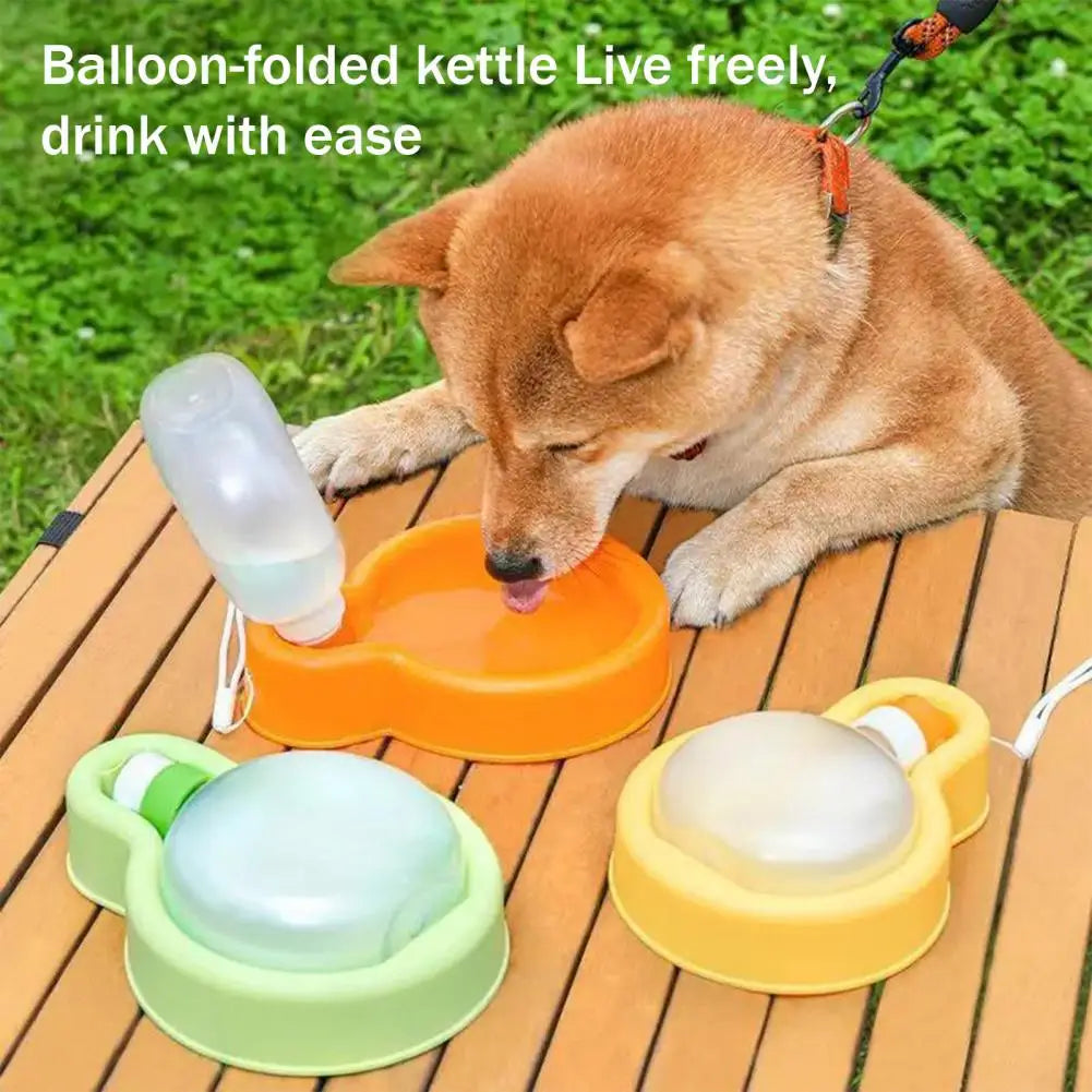 Folding Cat Dog Water Bottle Plastic Food Grade Portable Pet Water Bowl Leak Proof Pet Feeding Supplies Food Water Container