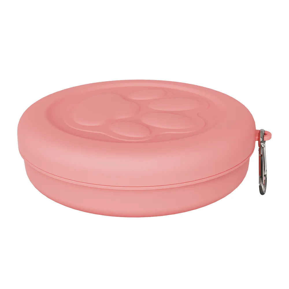 Portable Pet Bowl Set: Collapsible Outdoor Feeder with Snack Container for Dog & Cat Food on Hikes, Camping, and Travel