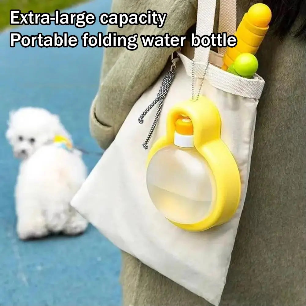 Folding Cat Dog Water Bottle Plastic Food Grade Portable Pet Water Bowl Leak Proof Pet Feeding Supplies Food Water Container