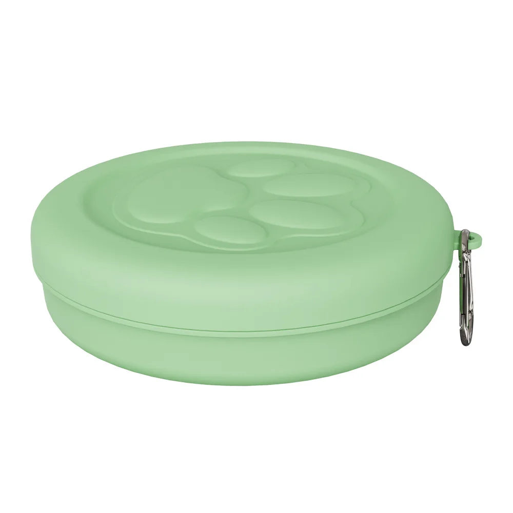 Portable Pet Bowl Set: Collapsible Outdoor Feeder with Snack Container for Dog & Cat Food on Hikes, Camping, and Travel