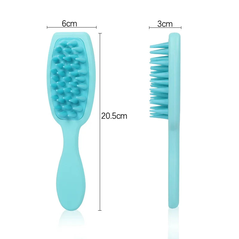 Pet Silicone Handle Bath Brush, Soft-toothed Dog and Cat Bath Massage Comb, Hair Care and Cleaning Pet Comb