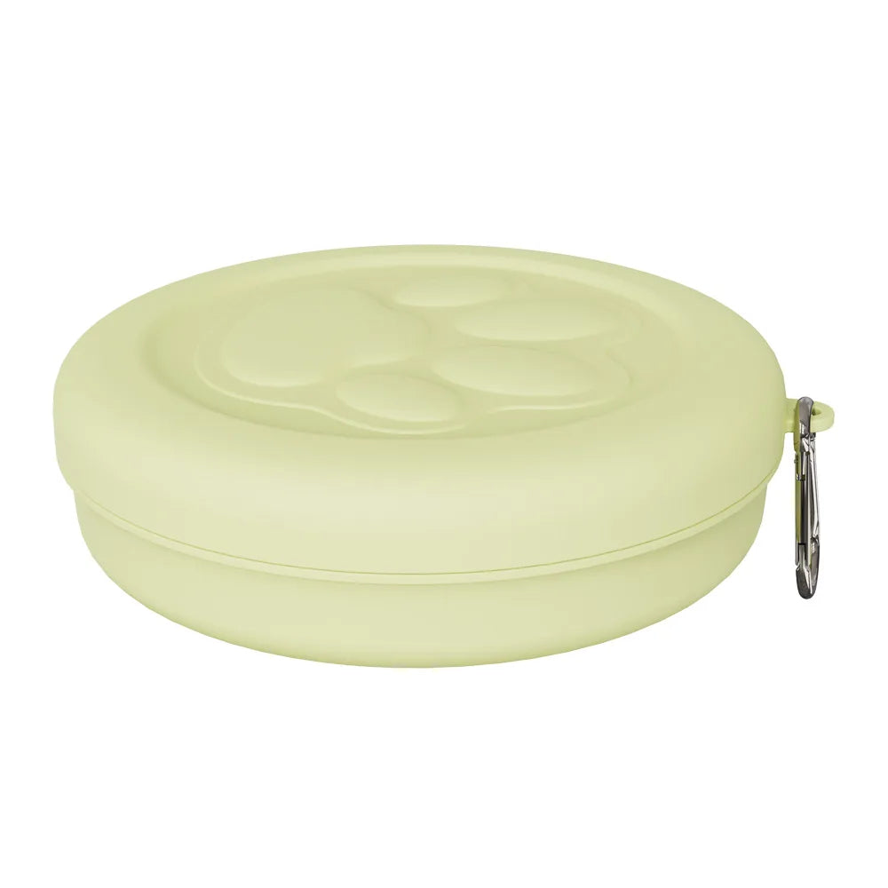 Portable Pet Bowl Set: Collapsible Outdoor Feeder with Snack Container for Dog & Cat Food on Hikes, Camping, and Travel